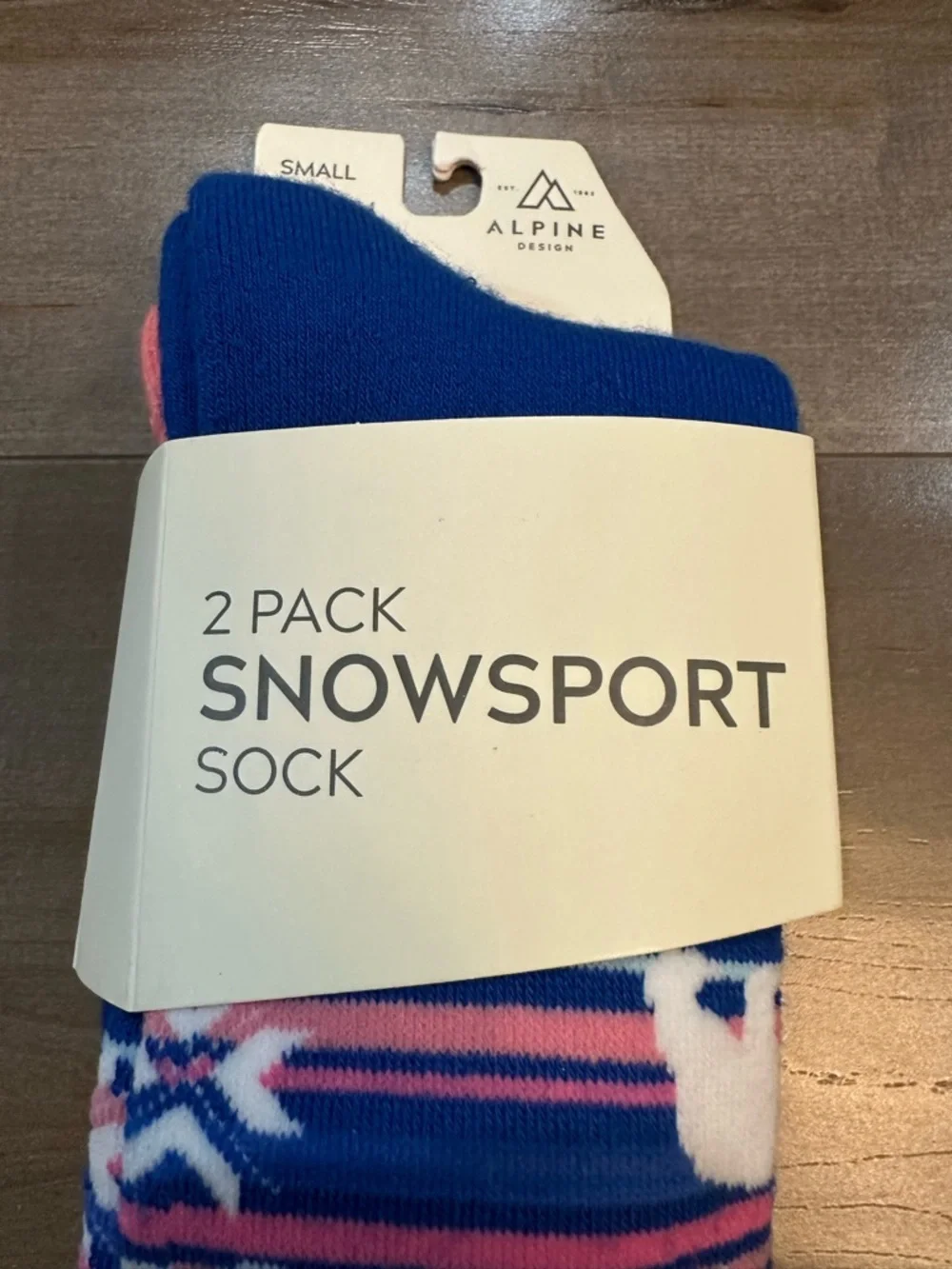 Alpine Snowsport Bear Nordic design Kids Snow Socks (2-Pack)
